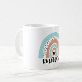 Mama Rainbow Blue Peach Kaffeetasse (Vorderseite Links)