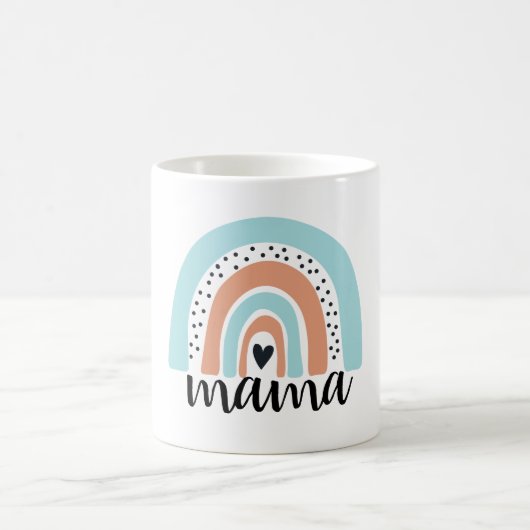Mama Rainbow Blue Peach Kaffeetasse (Mittel)