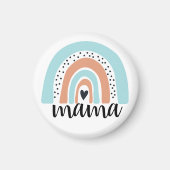 Mama Rainbow Blue Peach Magnet (Vorne)