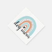 Mama Rainbow Blue Peach Serviette (Ecke)