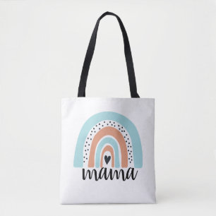 Mama Rainbow Blue Peach Tasche