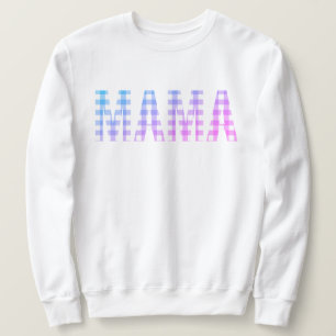 Mama Rainbow Kariert Sweatshirt