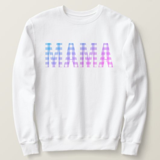 Mama Rainbow Kariert Sweatshirt (Design vorne)