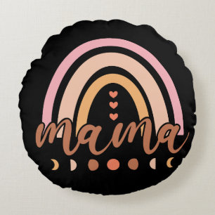 Mama Rainbow Rundes Kissen