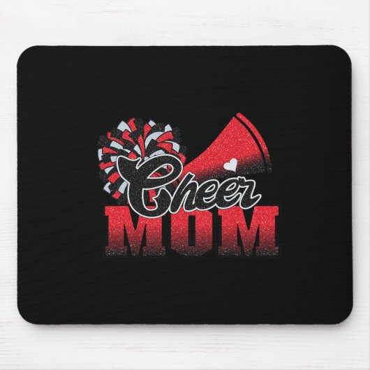 Mama Red Black Pom Leopard 1 Mousepad (Vorne)