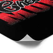 Mama Red Black Pom Leopard 1 Poster (Ecke)