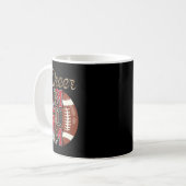 Mama Red Black Pom Leopard Kaffeetasse (Vorderseite Links)