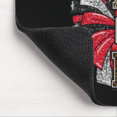 Mama Red Black Pom Leopard Mousepad (Ecke)