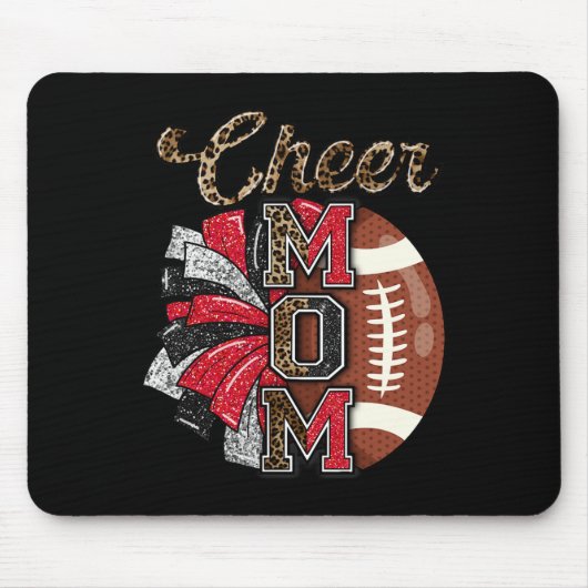 Mama Red Black Pom Leopard Mousepad (Vorne)