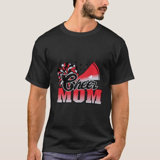 Mama Red Black Pom Leopard T-Shirt (Vorderseite)
