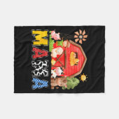 Mama Red Farm Cow Birthday Boy Matching Family Par Fleecedecke (Vorderseite (Horizontal))