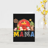 Mama Red Farm Cow Birthday Boy Matching Family Par Karte (Gelbe Blume)