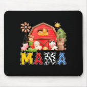 Mama Red Farm Cow Birthday Boy Matching Family Par Mousepad (Vorne)
