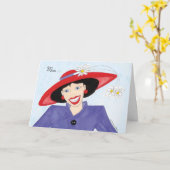 Mama Red Hat Birthday Karte (Gelbe Blume)