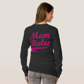 Mama regiert Funny Sprichwort T - Shirt (Schwarz voll)