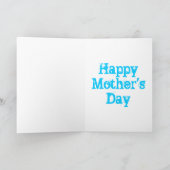 Mama regiert lebendige Aquamarine Abstrakte Mütter Karte (Innenseite)