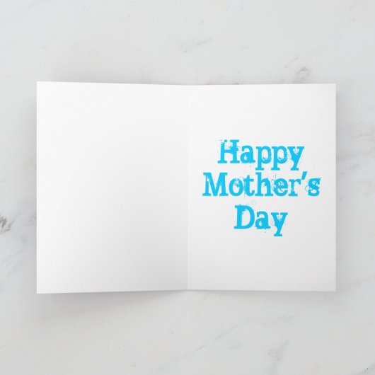 Mama regiert lebendige Aquamarine Abstrakte Mütter Karte (Innenseite)