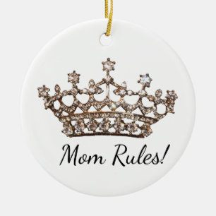"Mama regiert!" Tiara Keramik Ornament
