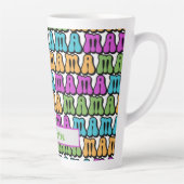 Mama Retro 70er Personalisierte Latte-Tasse Milchtasse (Rechts)