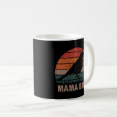 Mama Retro Birds Design F von Mama Bird Mother Mot Kaffeetasse (VorderseiteRechts)