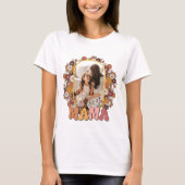 Mama Retro Blume Foto Happy Mother Day Custom T-Shirt (Vorderseite)