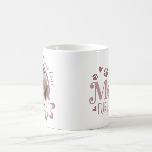 Mama Retro Blume Rosa Foto Kaffeetasse (Mittel)