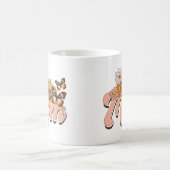 Mama Retro-Blumen Kaffeetasse (Mittel)