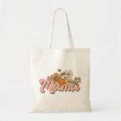 Mama Retro Blumenmuster Tragetasche (Vorne)