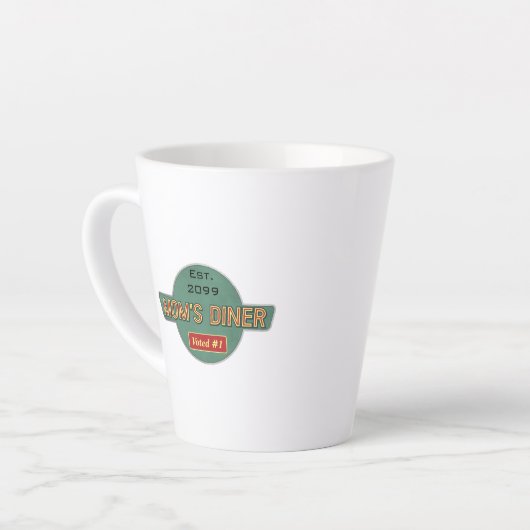Mama Retro Diner Latte Tasse (Linke Ecke)