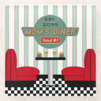 Mama Retro Diner mit Burgers & Beer Glasuntersetzer