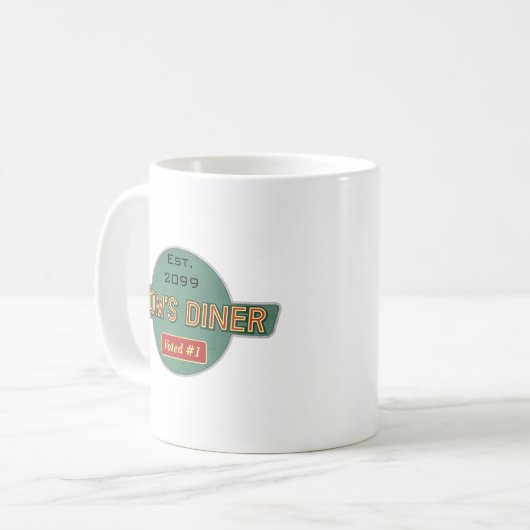 Mama Retro Diner Trinkbehälter Kaffeetasse (Vorderseite Links)