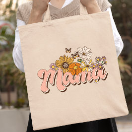 Mama Retro Floral Tragetasche