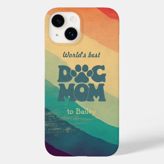 Mama Retro Groovy Personalisiert Case-Mate iPhone Hülle (Rückseite)