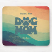 Mama Retro Groovy Personalisiert Mousepad (Vorne)