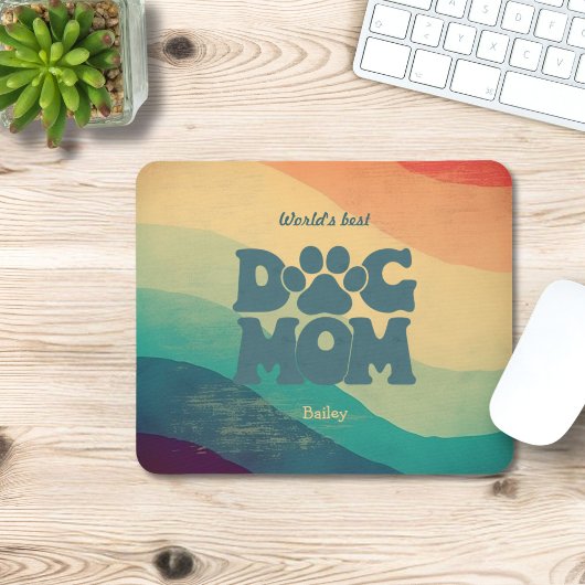 Mama Retro Groovy Personalisiert Mousepad