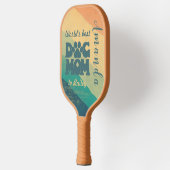 Mama Retro Groovy Personalisiert Pickleball Schläger (Links)