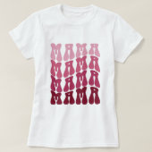 Mama Retro Lettering, Wavy Text, Mother's Day T-Shirt (Design vorne)
