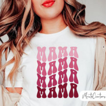 Mama Retro Lettering, Wavy Text, Mother's Day