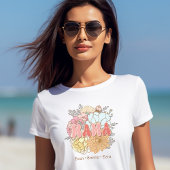 Mama Retro Mama Blumenpastel Kinder Namen Kinder T-Shirt