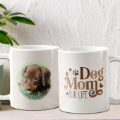 Mama Retro Typografie Dackel Foto Custom Kaffeetasse