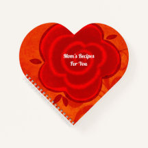 Mama Rezept Heart Spiral Notebook