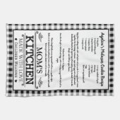 Mama Rezept Schwarz-weiß Bauernhof Buffalo Kariert Geschirrtuch (Horizontal)