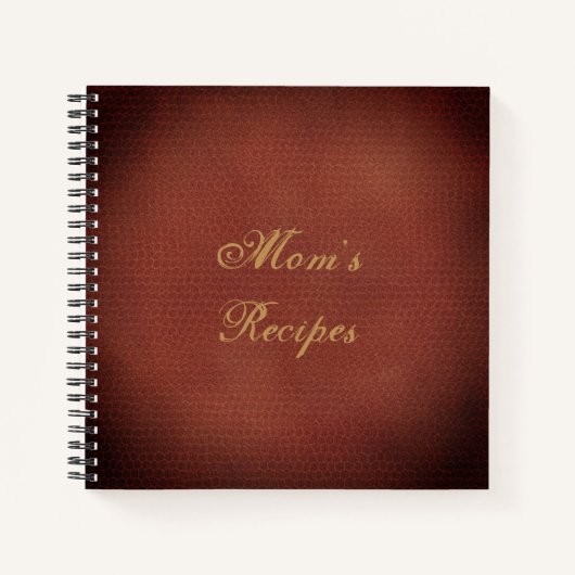 Mama Rezepte Imitate Leather Look Notizbuch (Vorderseite)