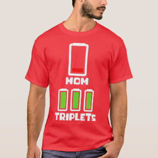 Mama riplets Mütter Tag Niedrige Batterie Mama der T-Shirt