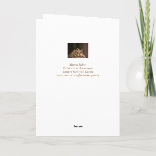 Mama Robin Get Well Karte (Rückseite)