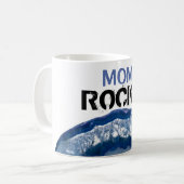 *~* MAMA ROCKS Kristallgeode Lapidary Blue Agate Kaffeetasse (Vorderseite Links)
