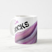 *~* Mama Rocks Lapidary Agate Lavender Stone Kaffeetasse (Vorderseite Links)