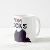 *~* MAMA ROCKS Lila Kristallsteine Lapidary Kaffeetasse (VorderseiteRechts)