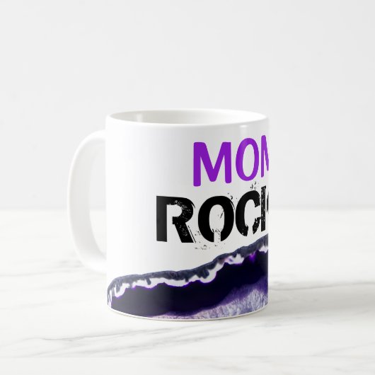 *~* Mama Rocks Stones Lapidary Agate Kaffeetasse (Vorderseite Links)