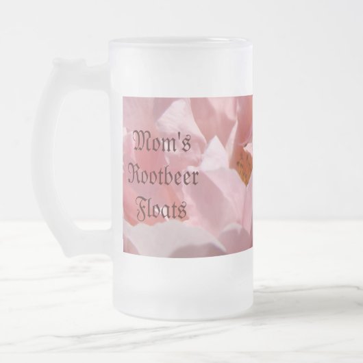 Mama Rootbeer Floatglas Mattierte Tasse Rose (Links)